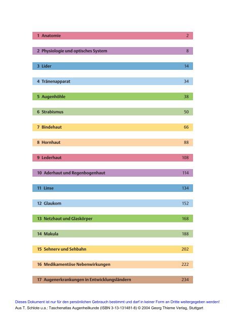 Taschenatlas Augenheilkunde (Thieme Verlag, 2004)