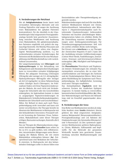 Taschenatlas Augenheilkunde (Thieme Verlag, 2004)