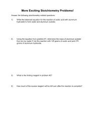 Solution Stoichiometry Worksheet