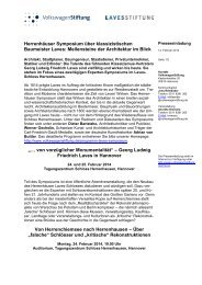 Pressemitteilung als PDF - VolkswagenStiftung