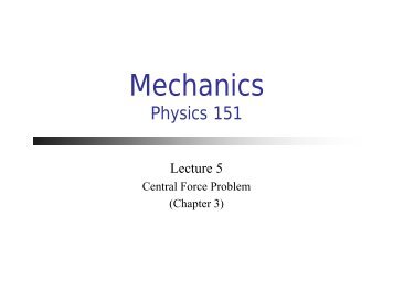 Central Force Problem