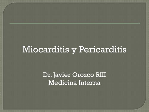 miocarditis aguda y cronica