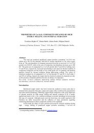 PROPERTIES OF Cu-Al2O3 COMPOSITES OBTAINED BY HIGH ...