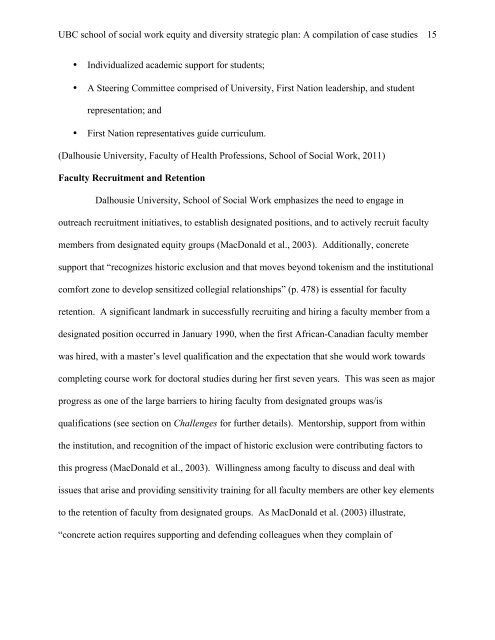 Equity Case Studies Report - School of Social Work - University of ...