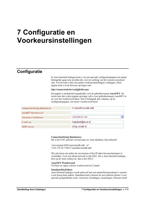 Handleiding Aura Catalogus - Aura Bibliotheek Software