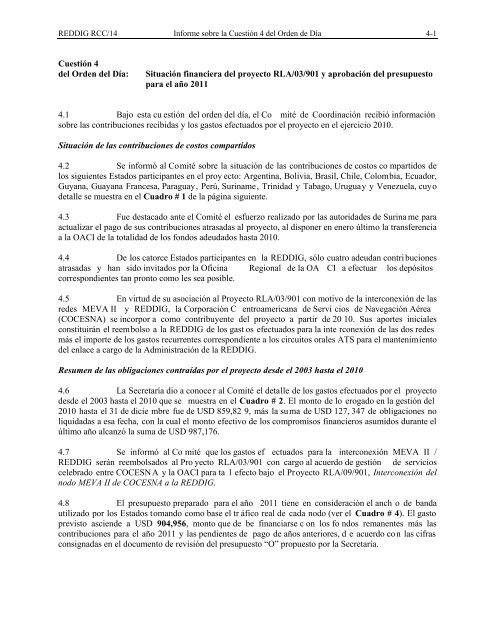 DECIMO CUARTA REUNIÃN DEL COMITÃ DE ... - ICAO