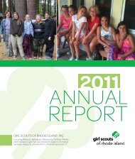 Annual Report - Girl Scouts of Rhode Island