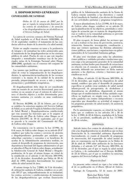 I. DISPOSICIONES GENERALES - Plan Nacional sobre drogas