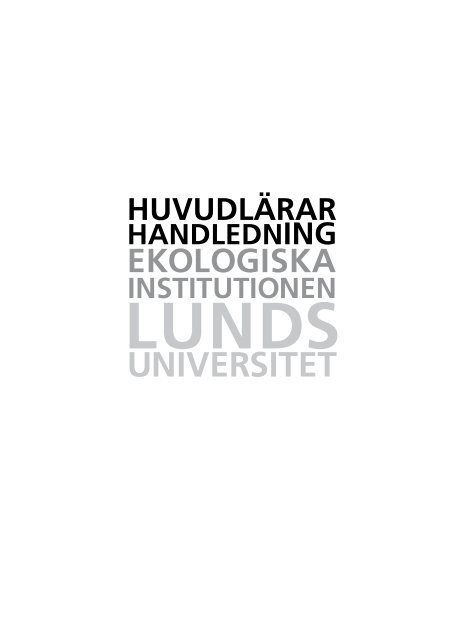 Fore Kurs Biologiska Institutionen Lunds Universitet