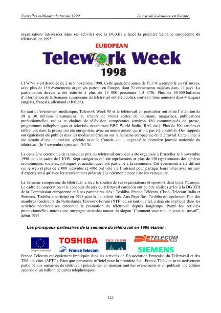 Telework Outlook - 1997 and beyond - European Telework Week