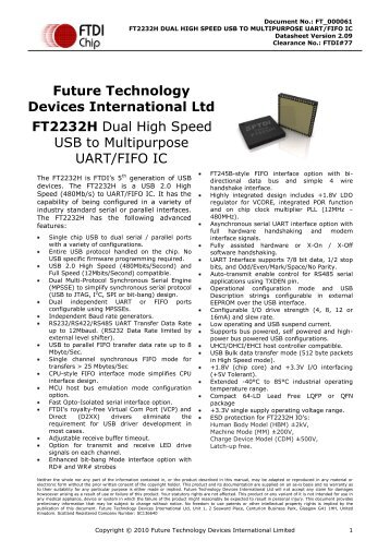 Future Technology Devices International Ltd FT2232H Dual High ...