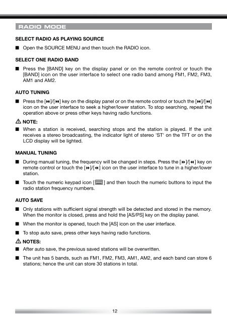 MODEL N0: USER MANUAL - Zenec