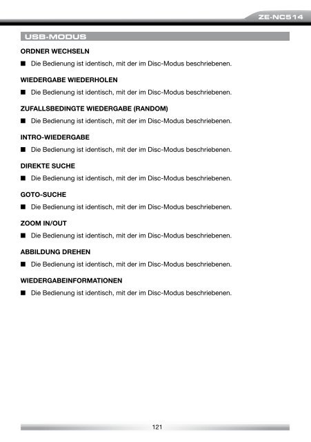 MODEL N0: USER MANUAL - Zenec