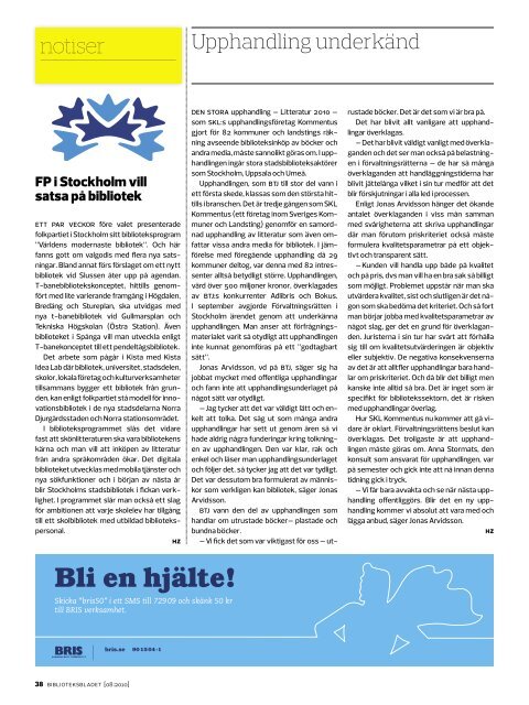 Tidningen som pdf-dokument - Svensk BiblioteksfÃ¶rening