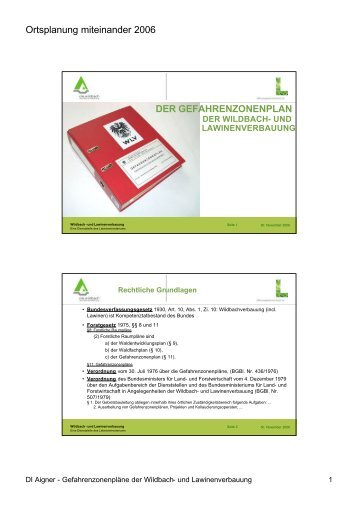 und Lawinenverbauung (WLV) - raumordnung-noe.at
