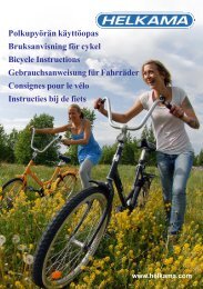 Polkupyörän käyttöopas Bruksanvisning för cykel Bicycle ... - Helkama