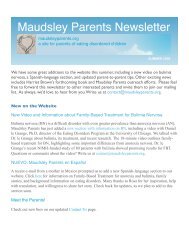 Summer 08 - Maudsley Parents Newsletter