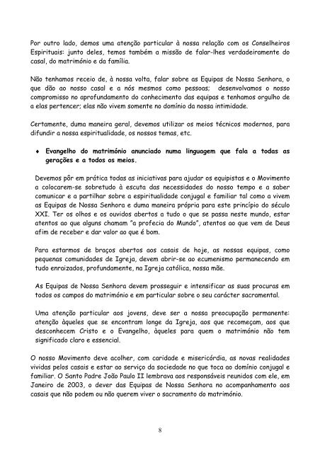 Carta de Lourdes - Equipes Notre-Dame