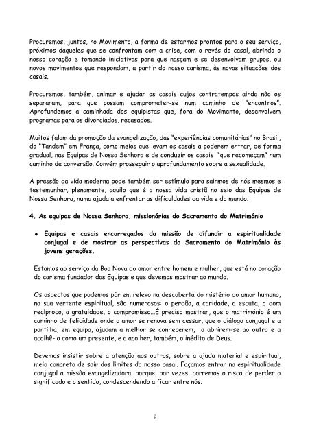 Carta de Lourdes - Equipes Notre-Dame
