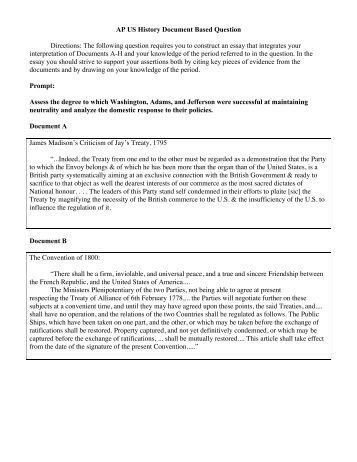 Document based questions essay example