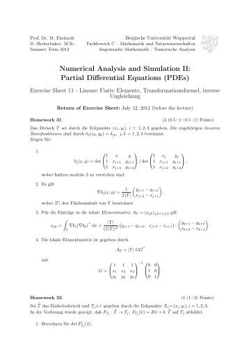 Numerical Analysis and Simulation II - Numerische Analysis ...