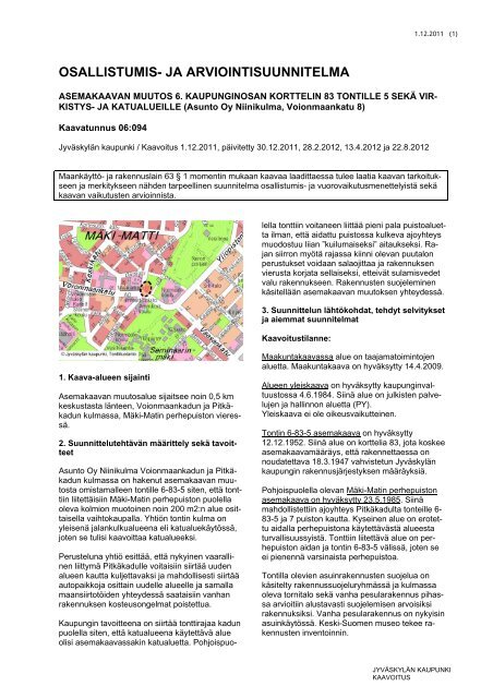 OSALLISTUMIS- JA ARVIOINTISUUNNITELMA - JyvÃ¤skylÃ¤n kaupunki