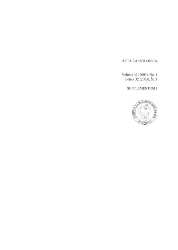 11 (pdf) - Acta Carsologica - ZRC SAZU