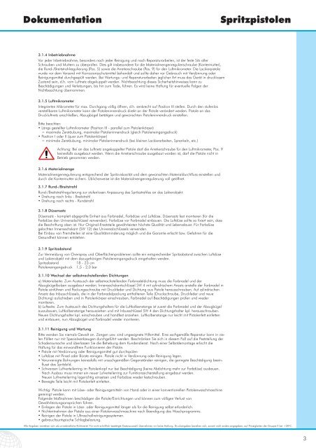 Dokumentation - Spritzpistolen - Typ SPP 1, SPP N1, SPP B1, SPP ...