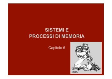 memoria a lungo termine - Lettere e Filosofia