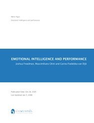 EMOTIONAL INTELLIGENCE AND PERFORMANCE - Six Seconds