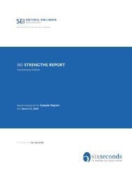 SEI STRENGTHS REPORT - Six Seconds