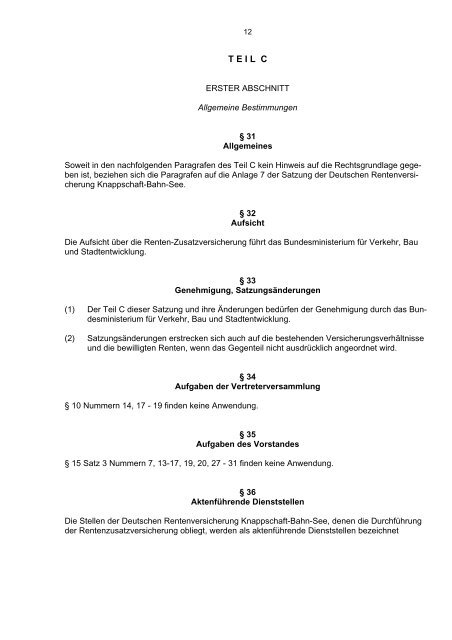 Anlage 7 (zu § 95 der Satzung) - Knappschaft-Bahn-See