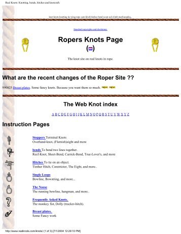 Real Knots - Pole Shift Survival Information