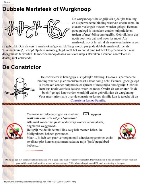 Real Knots - Pole Shift Survival Information