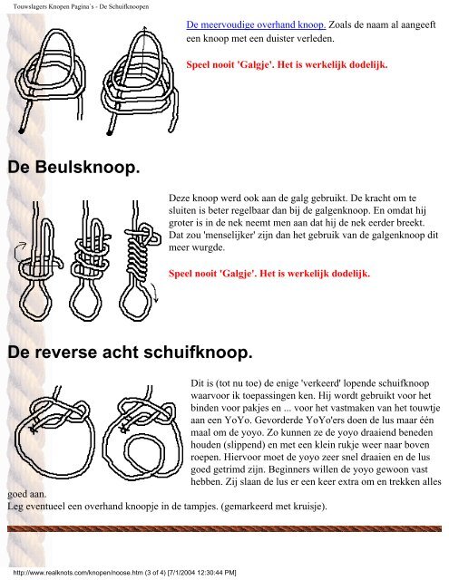 Real Knots - Pole Shift Survival Information