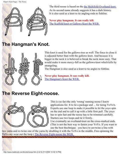 Real Knots - Pole Shift Survival Information