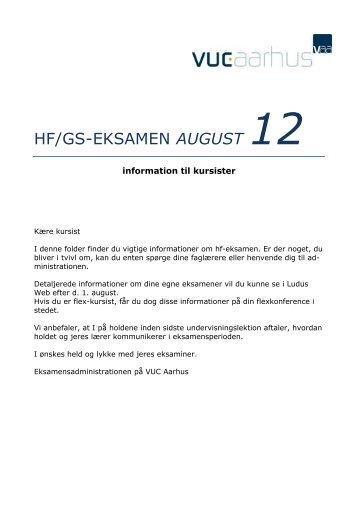 GS-HF eksamen august 2012 - VUC Aarhus