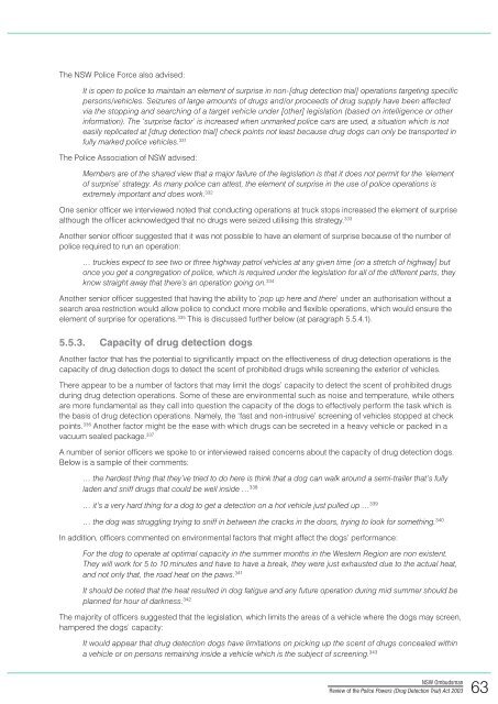 Review of the Police Powers (Drug Detection Trial) Act 2003 - NSW ...