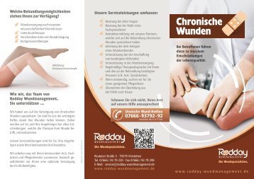 Chronische Wunden - bei Rodday Wundmanagement