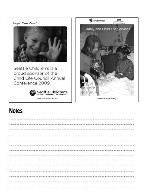 2009 Conference Program - Child Life Council