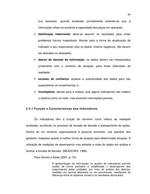 ANÁLISE DOS INDICADORES DE DESEMPENHO ... - Ppga.com.br