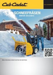 schneefrÃ¤sen - Cub Cadet