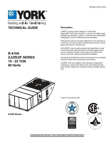 TECHNICAL GUIDE R-410A ZJ/ZR/ZF SERIES 15 ... - Usair-eng.com