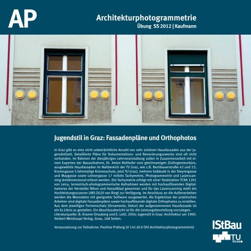 Architekturphotogrammetrie - GEOimaging, TU Graz