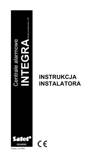 INTEGRA instrukcja instalatora - Satel