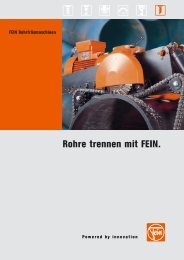 Rohrfräsen - C. & E. FEIN Gmbh