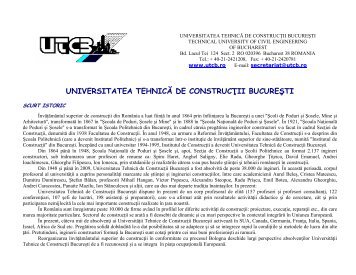 Brosura UTCB - Universitatea TehnicÄ de ConstrucÅ£ii BucureÅti