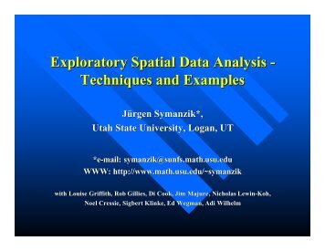 Exploratory Spatial Data Analysis - Techniques and Examples