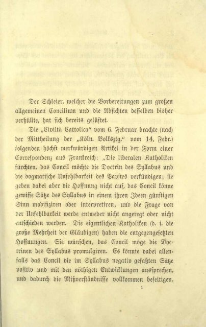 Ignaz von Döllinger, Der Papst und das Konzil