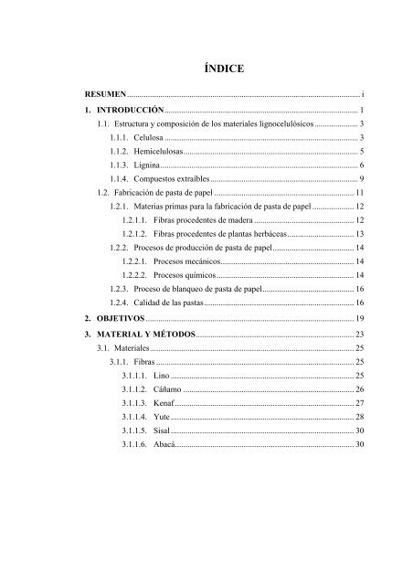 Caracterización química de fibras de plantas herbáceas utilizadas ...